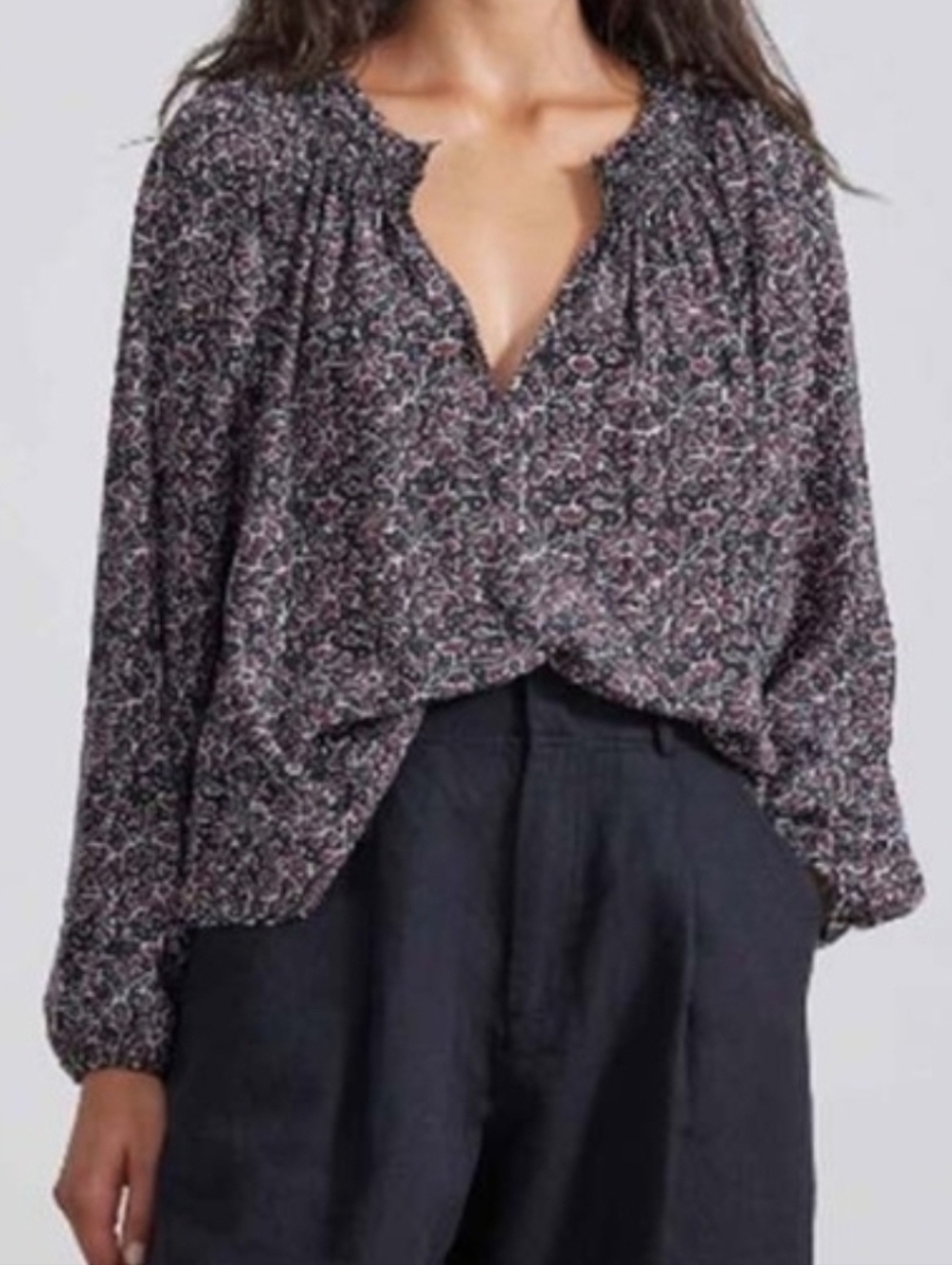 Apiece Apart Esparta Top In Night Garden Black XS NWT